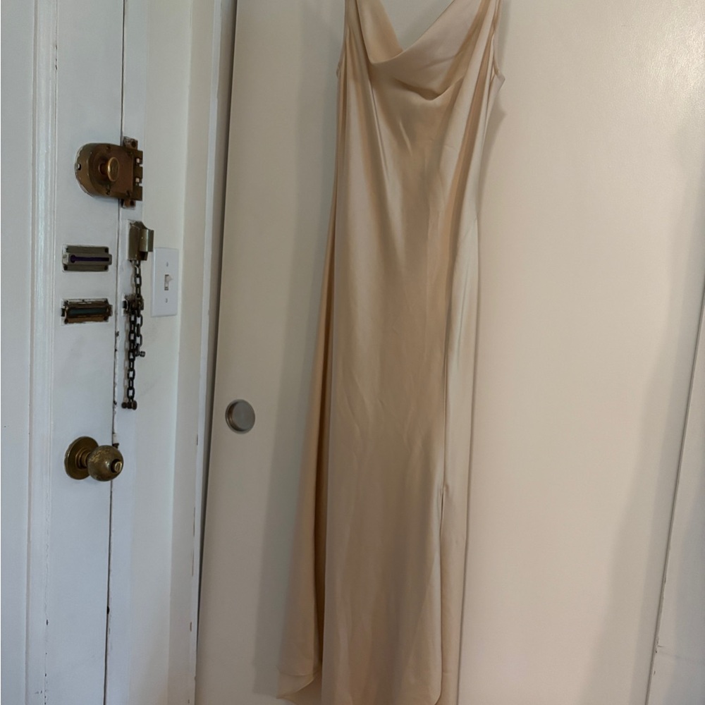 Elegant Cream Slip Dress